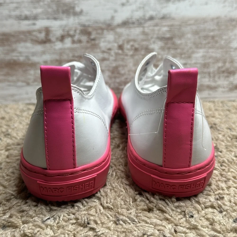 Marc Fisher Lesty 2 Dark Pink Lace Up Sneakers Sz 10
